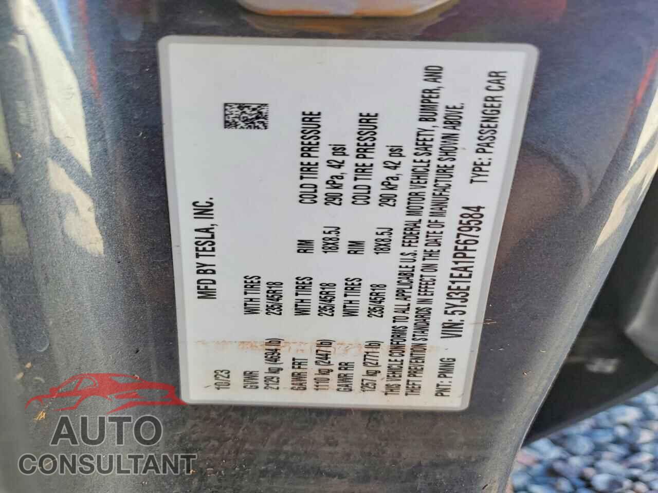 TESLA MODEL 3 2023 - 5YJ3E1EA1PF679584