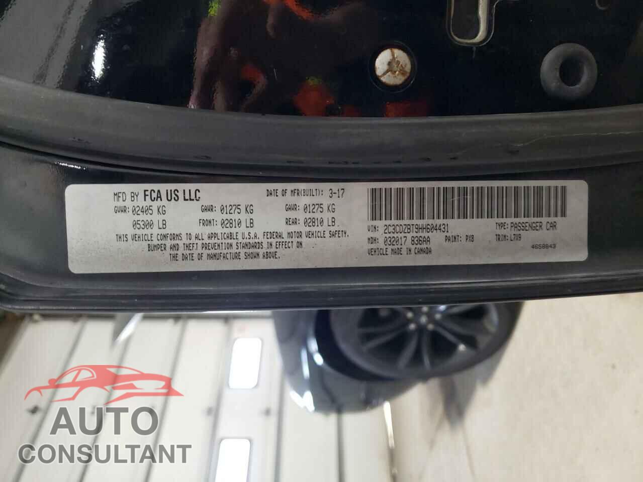 DODGE CHALLENGER 2017 - 2C3CDZBT9HH604431