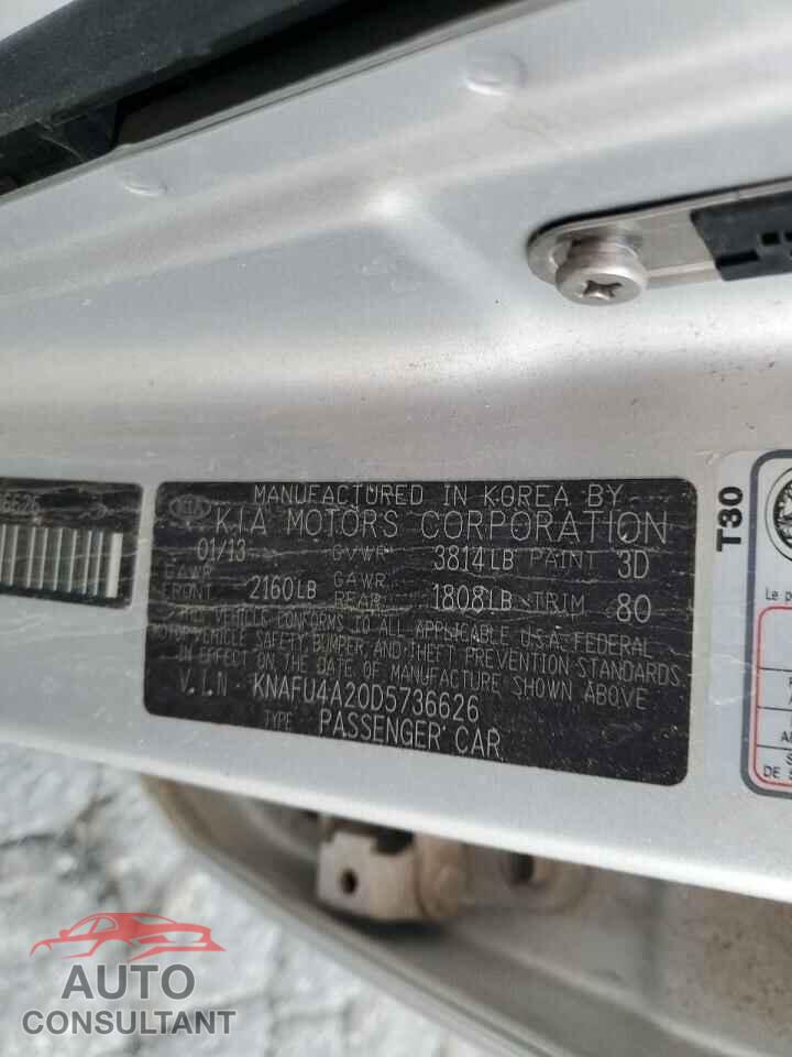 KIA FORTE 2013 - KNAFU4A20D5736626