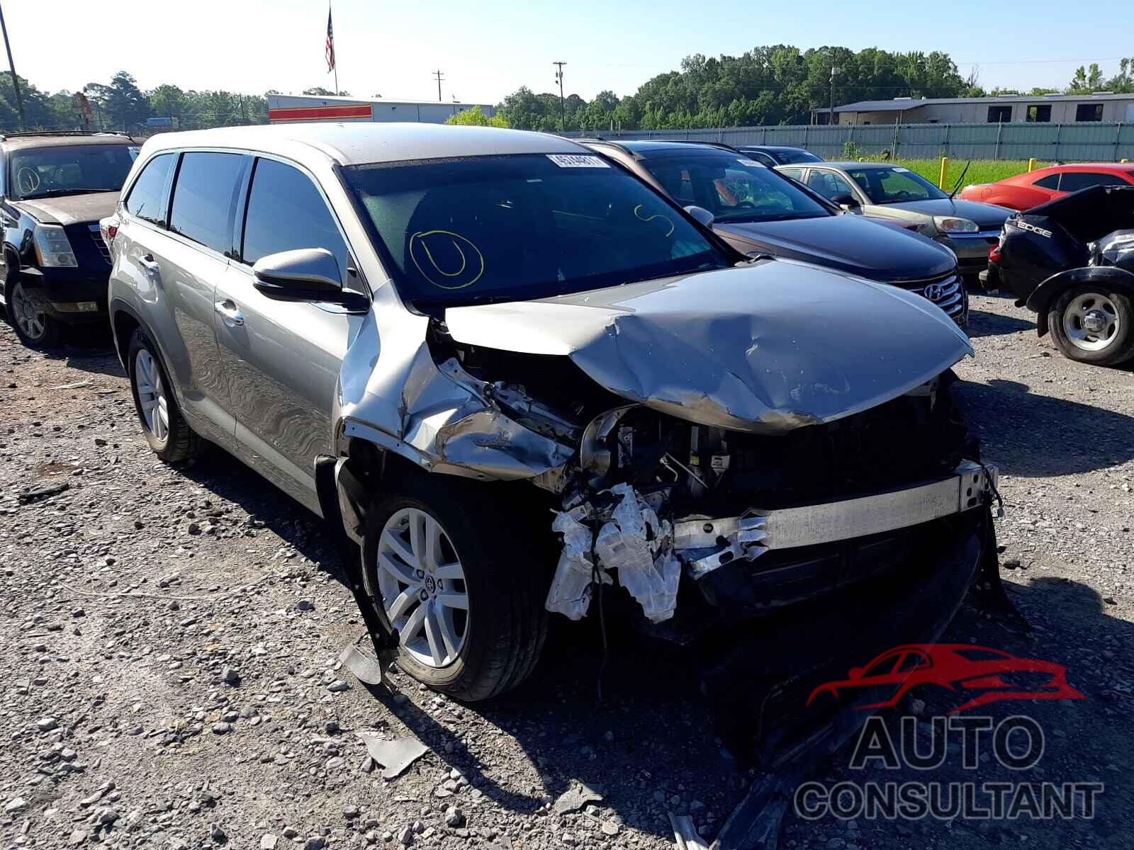 TOYOTA HIGHLANDER 2016 - 5TDZKRFH3GS144958