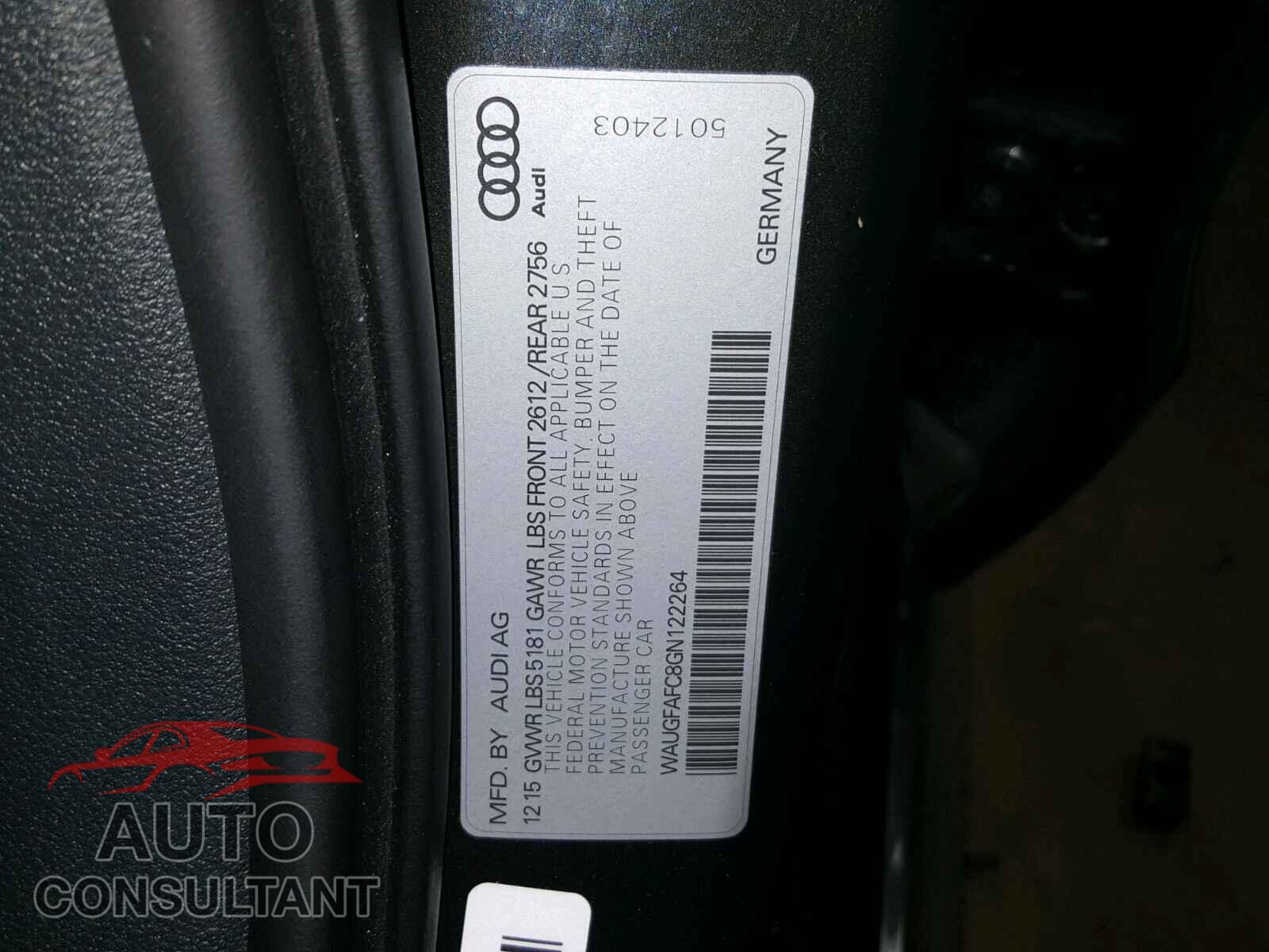 AUDI A6 2016 - WAUGFAFC8GN122264