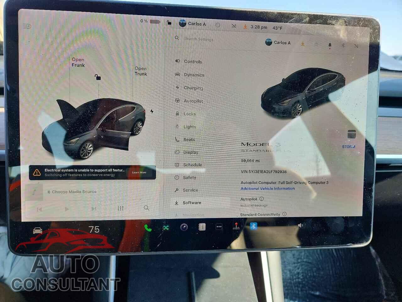 TESLA MODEL 3 2020 - 5YJ3E1EA2LF792938