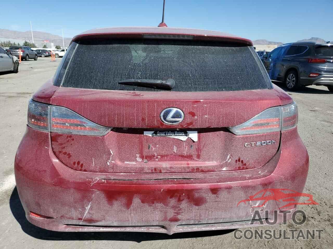 LEXUS CT 200 2012 - JTHKD5BH0C2106131