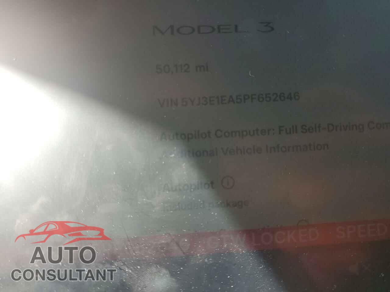 TESLA MODEL 3 2023 - 5YJ3E1EA5PF652646