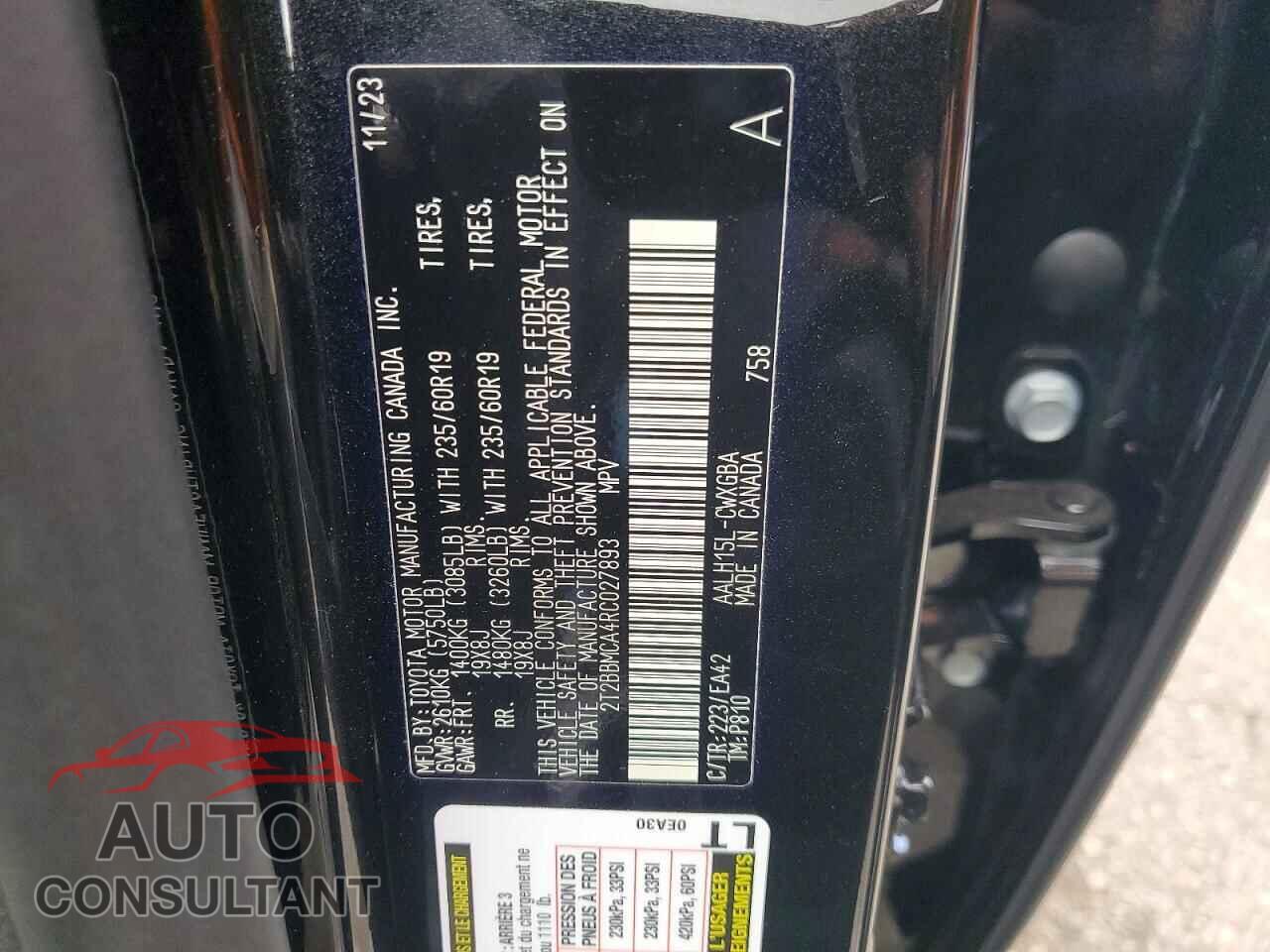 LEXUS UNKNOWN 2024 - 2T2BBMCA4RC027893