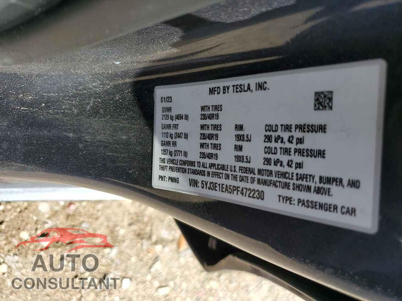 TESLA MODEL 3 2023 - 5YJ3E1EA5PF472230