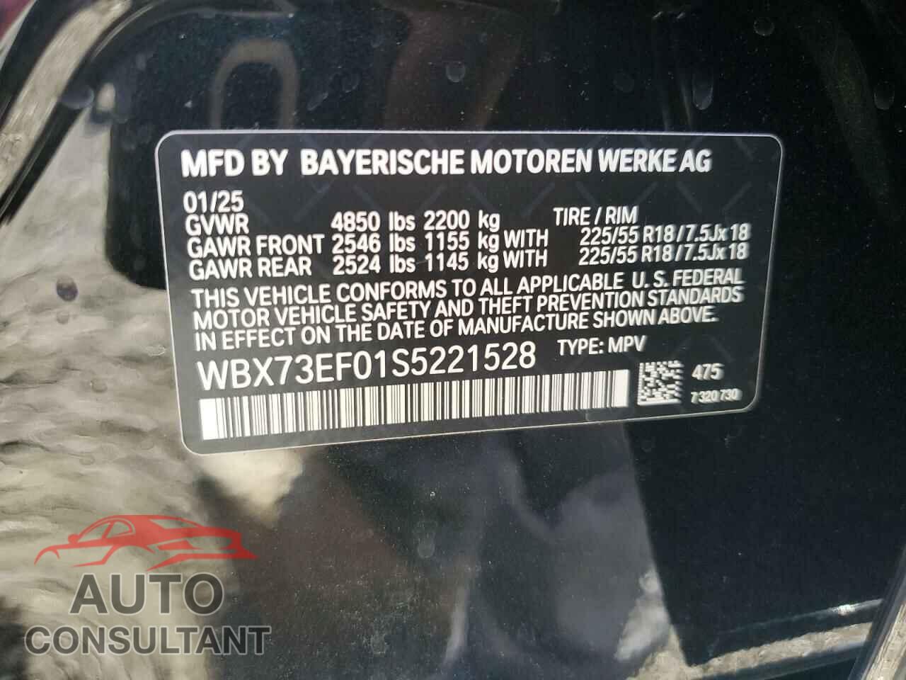 BMW X1 2025 - WBX73EF01S5221528