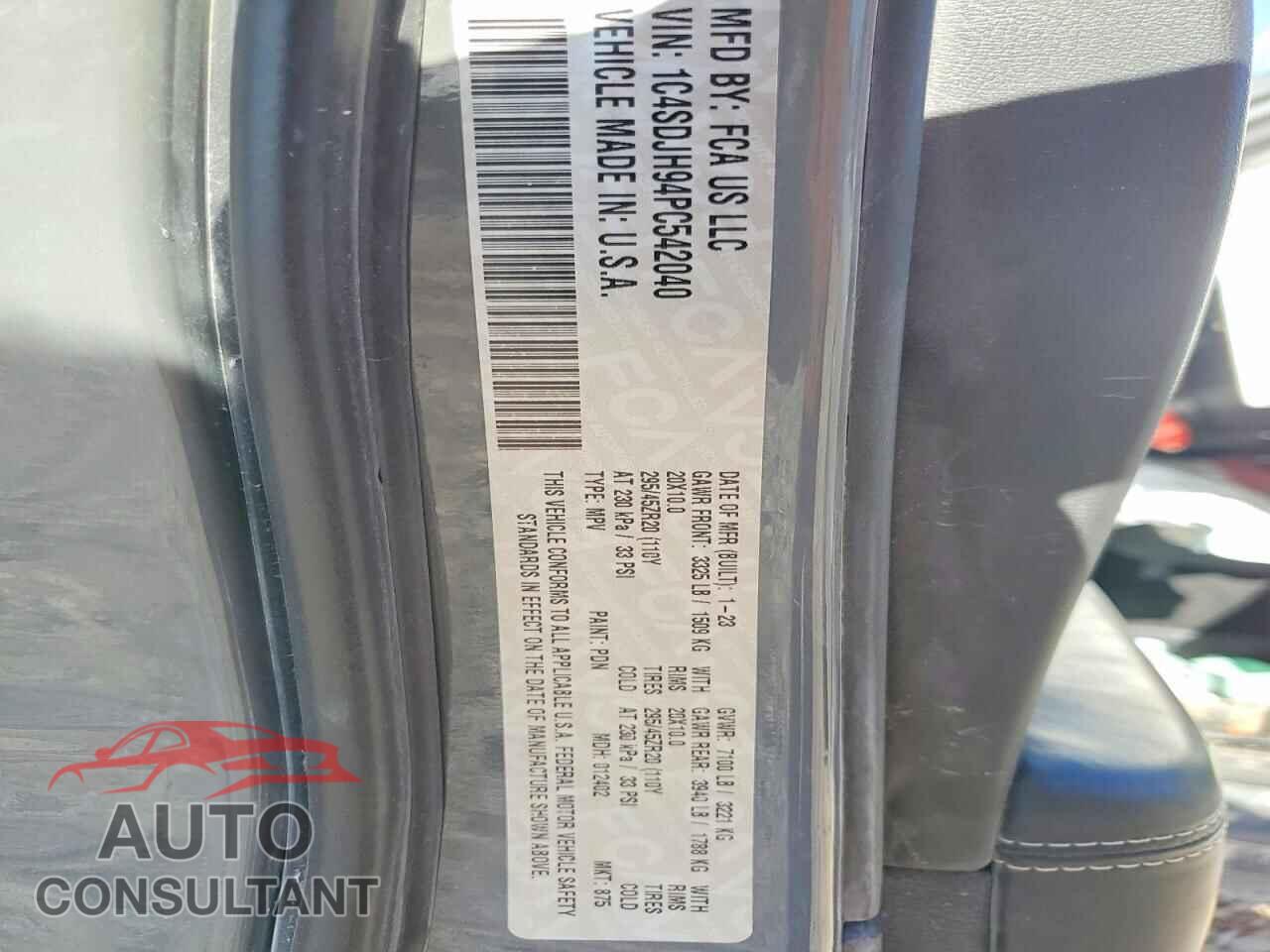 DODGE DURANGO 2023 - 1C4SDJH94PC542040