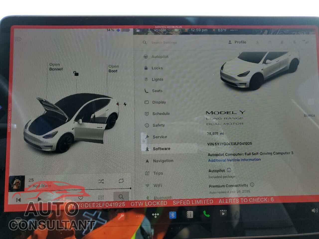TESLA MODEL Y 2020 - 5YJYGDEE2LF041925