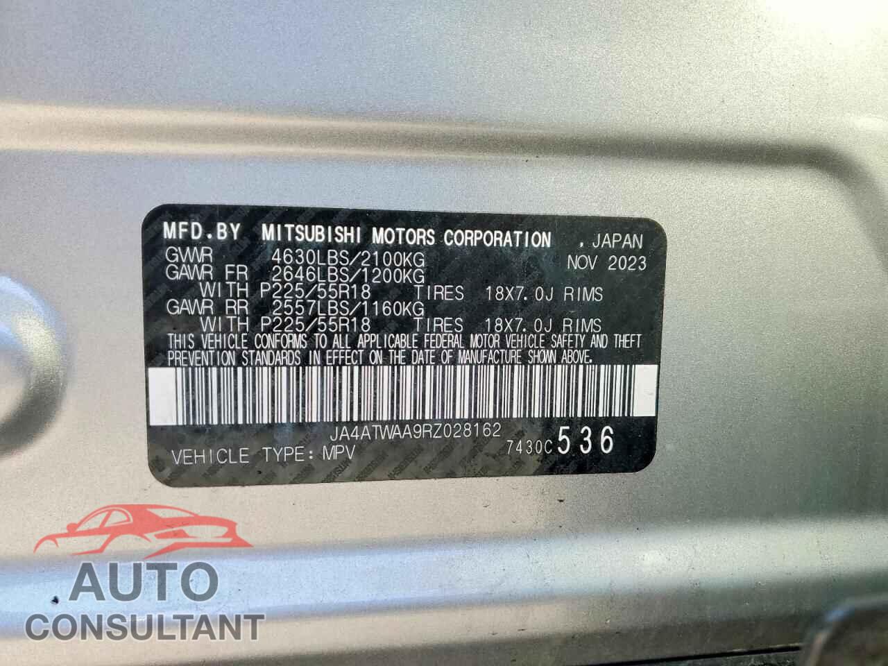 MITSUBISHI ECLIPSE 2024 - JA4ATWAA9RZ028162