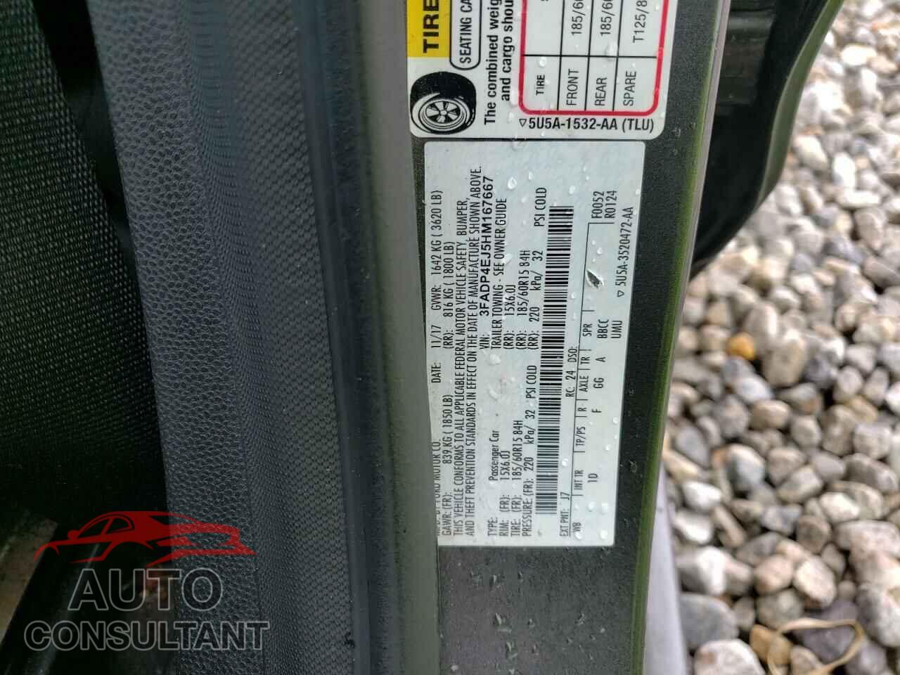 FORD FIESTA 2017 - 3FADP4EJ5HM167667