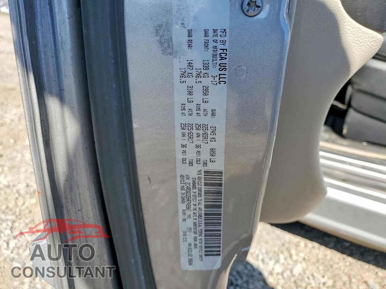 DODGE CARAVAN 2017 - 2C4RDGCG5HR745907