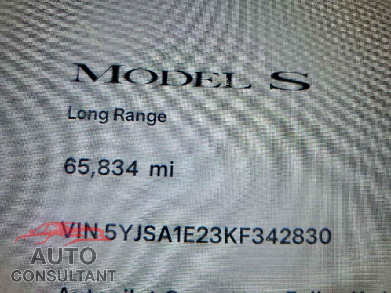 TESLA MODEL S 2019 - 5YJSA1E23KF342830