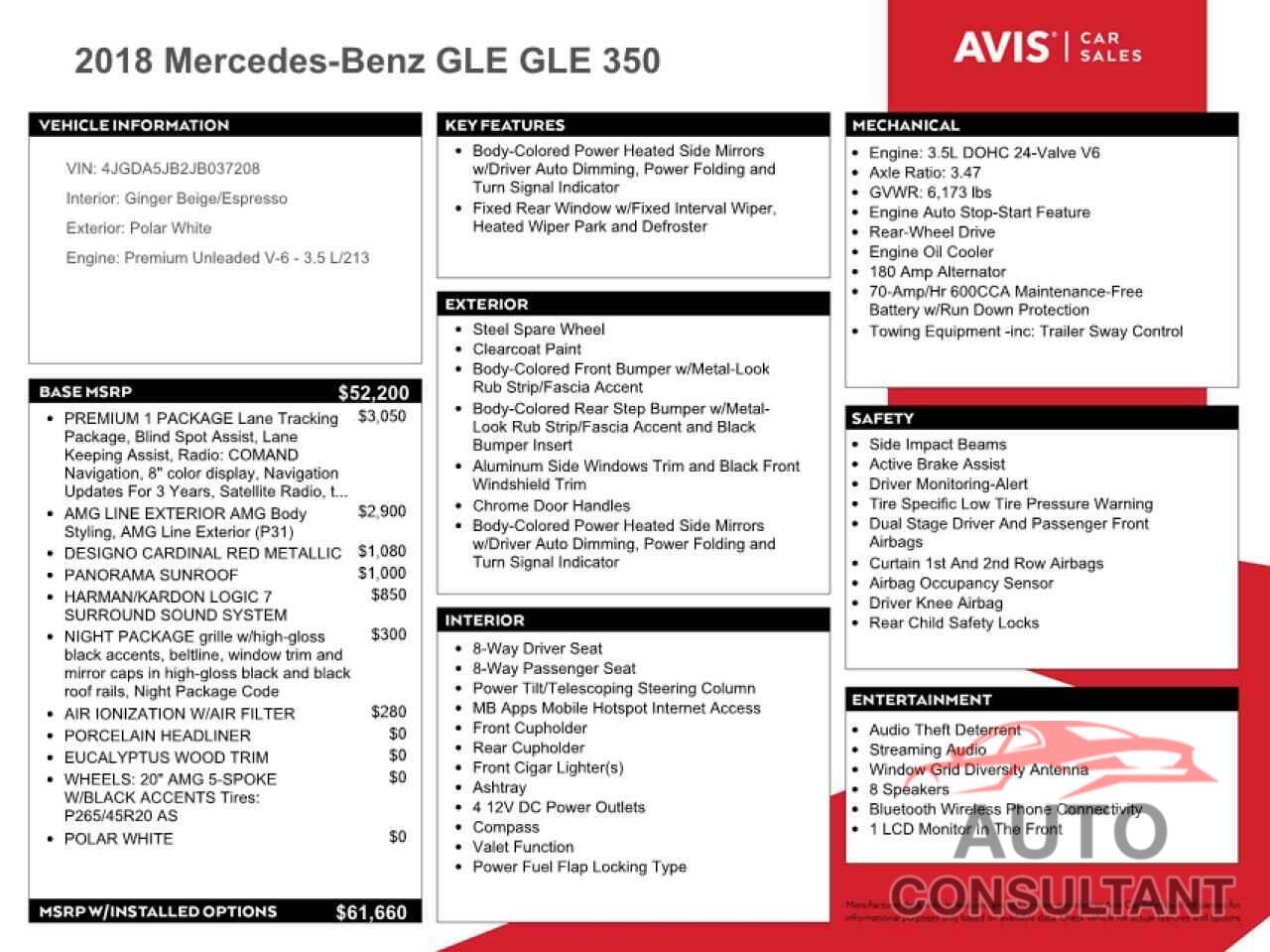 MERCEDES-BENZ GLE-CLASS 2018 - 4JGDA5JB2JB037208