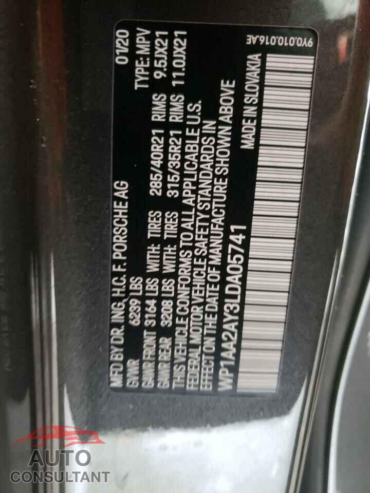 PORSCHE CAYENNE 2020 - WP1AA2AY3LDA05741