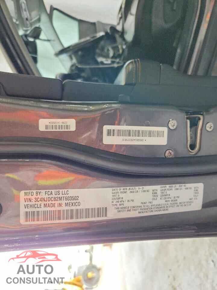 JEEP COMPASS 2021 - 3C4NJDCB2MT603502