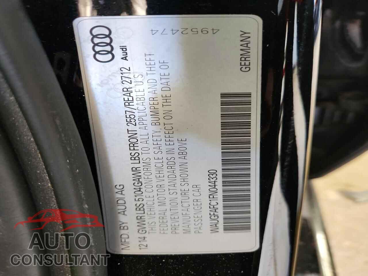 AUDI A6 2015 - WAUGFAFC1FN044330