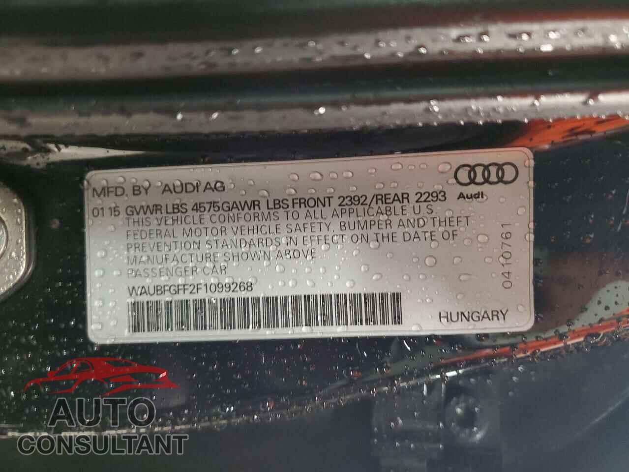 AUDI A3 2015 - WAUBFGFF2F1099268