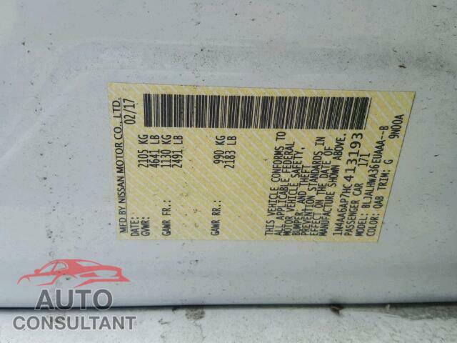 NISSAN MAXIMA 2017 - 1N4AA6AP7HC413193