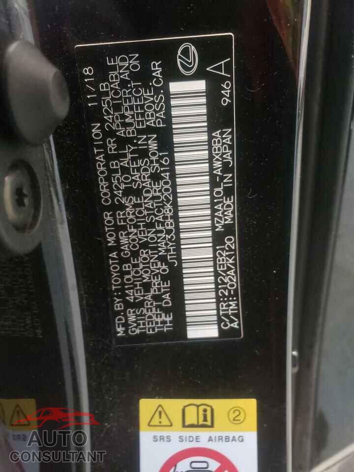 LEXUS UX 200 2019 - JTHY3JBH8K2004161