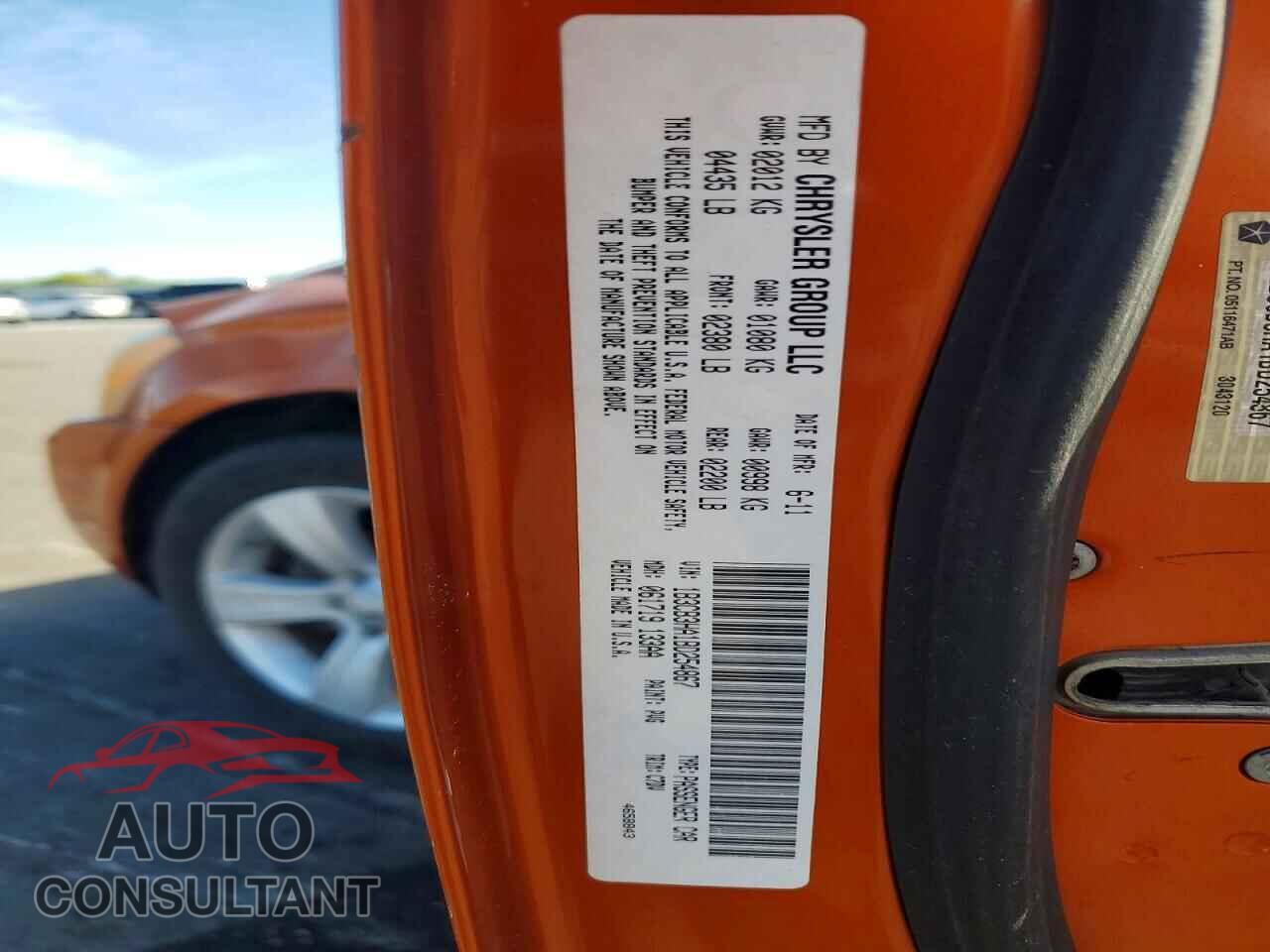 DODGE CALIBER 2011 - 1B3CB3HA1BD254867