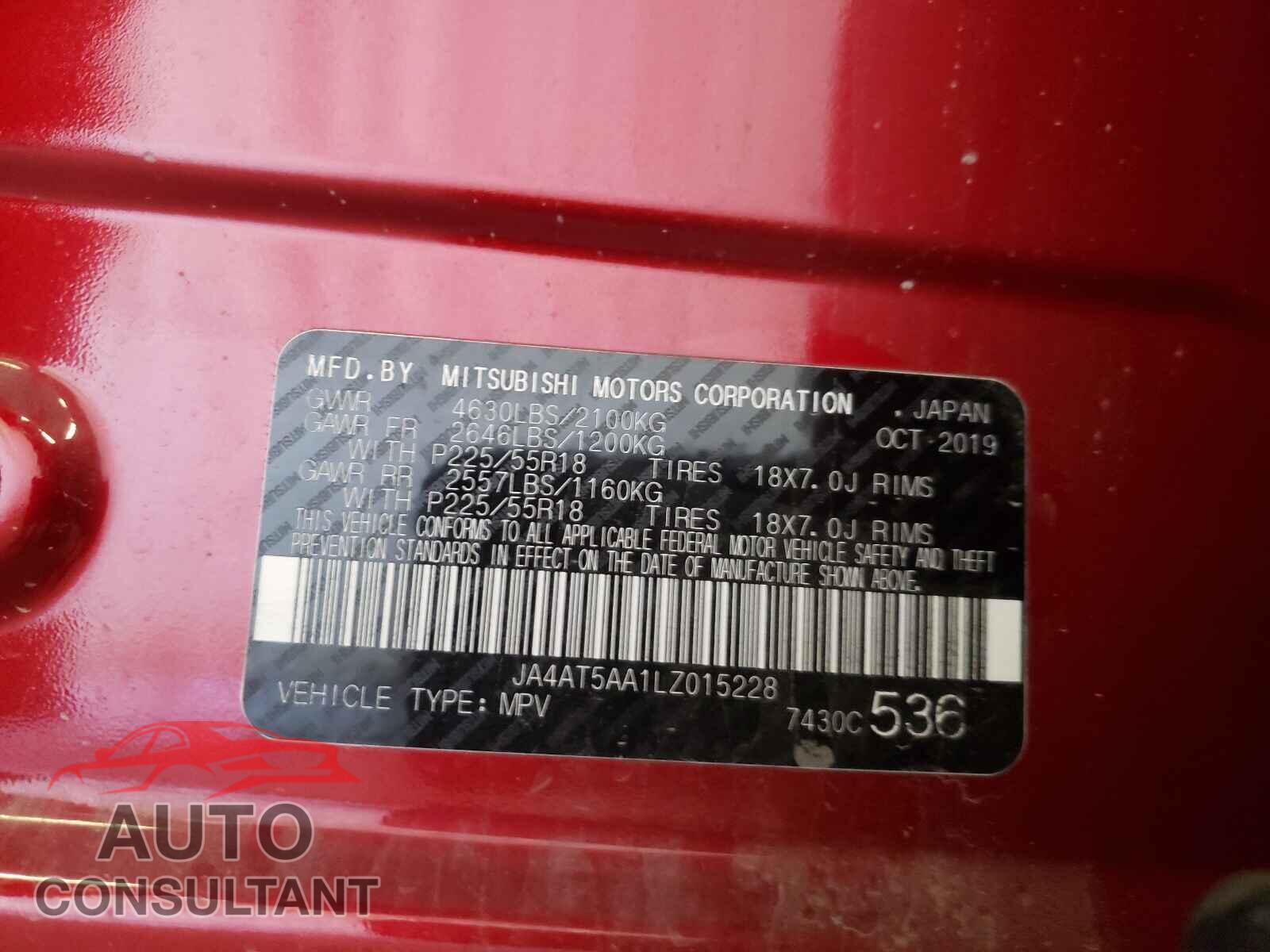 MITSUBISHI ECLIPSE 2020 - JA4AT5AA1LZ015228