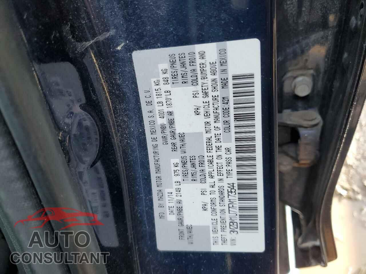 MAZDA 3 2015 - 3MZBM1U77FM173544