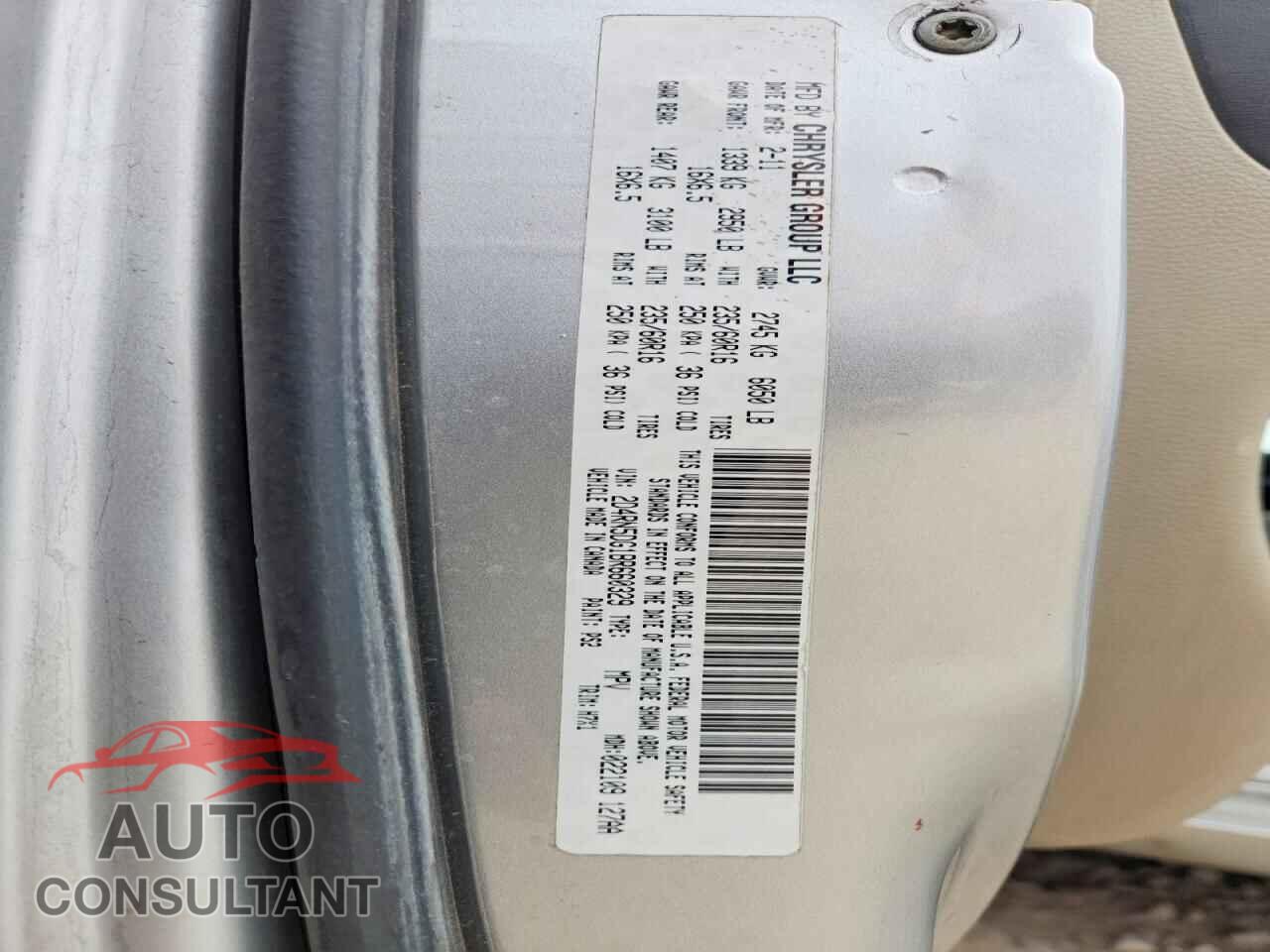 DODGE CARAVAN 2011 - 2D4RN5DG1BR660329