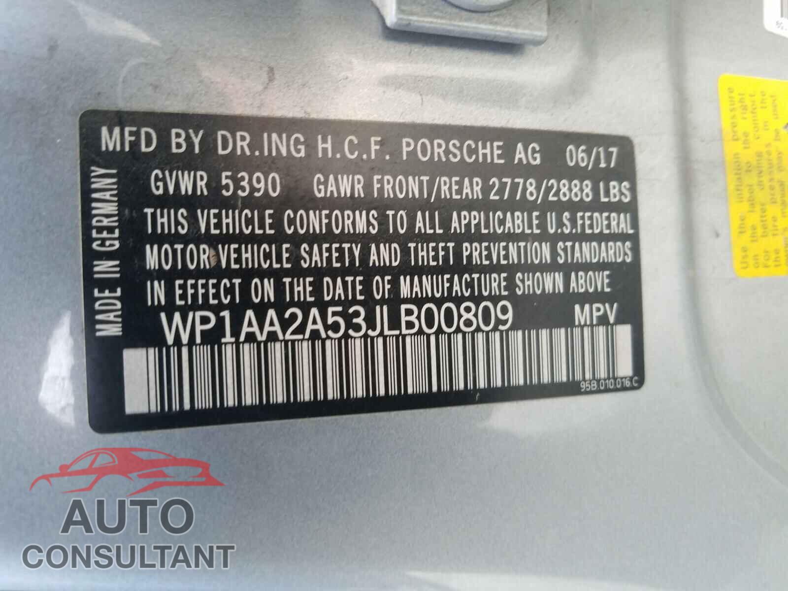 PORSCHE MACAN 2018 - WP1AA2A53JLB00809