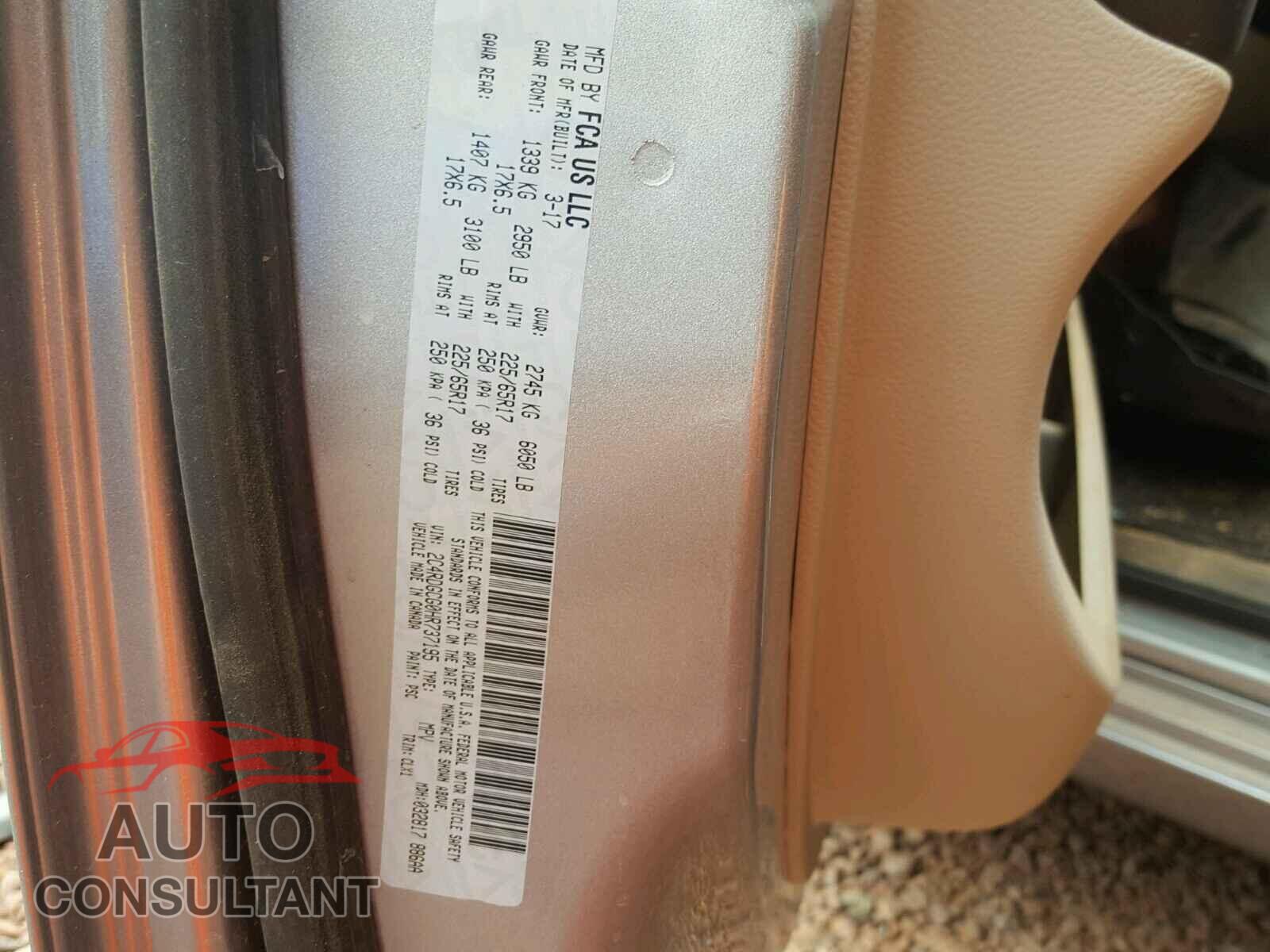 DODGE CARAVAN 2017 - 2C4RDGCG0HR737195