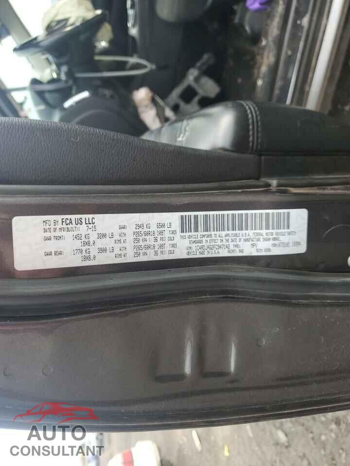 DODGE DURANGO 2015 - 1C4RDJAG2FC947142