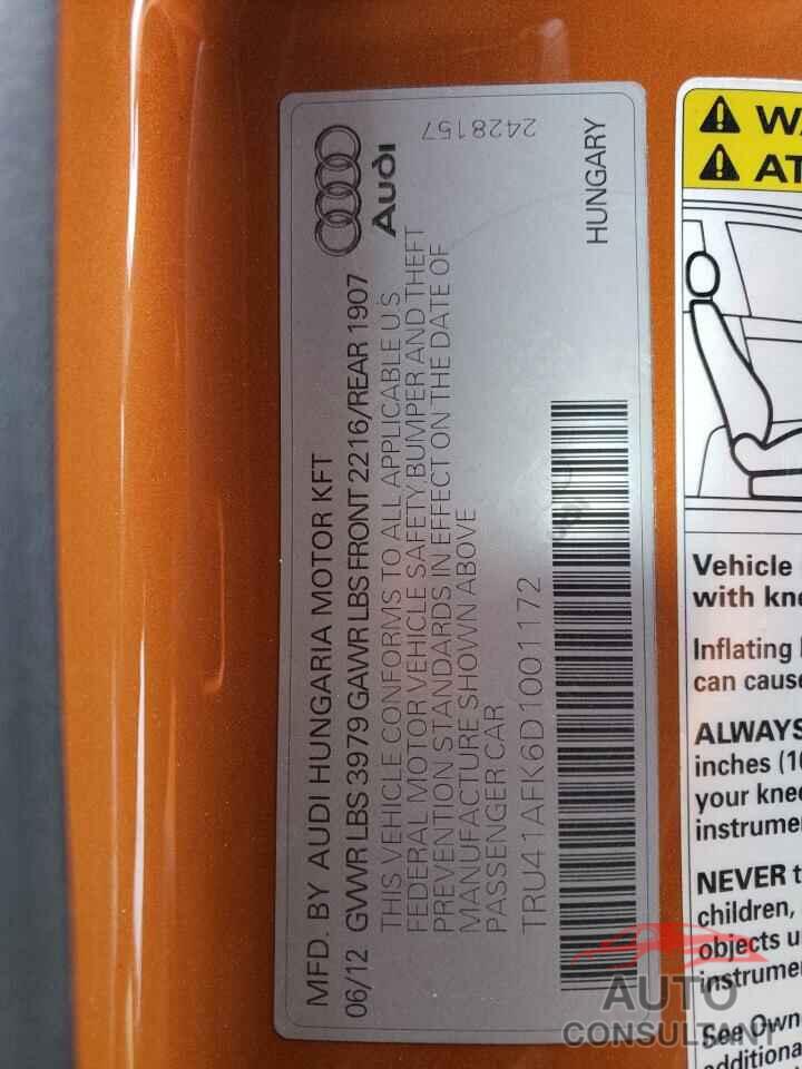 AUDI TTS 2013 - TRU41AFK6D1001172