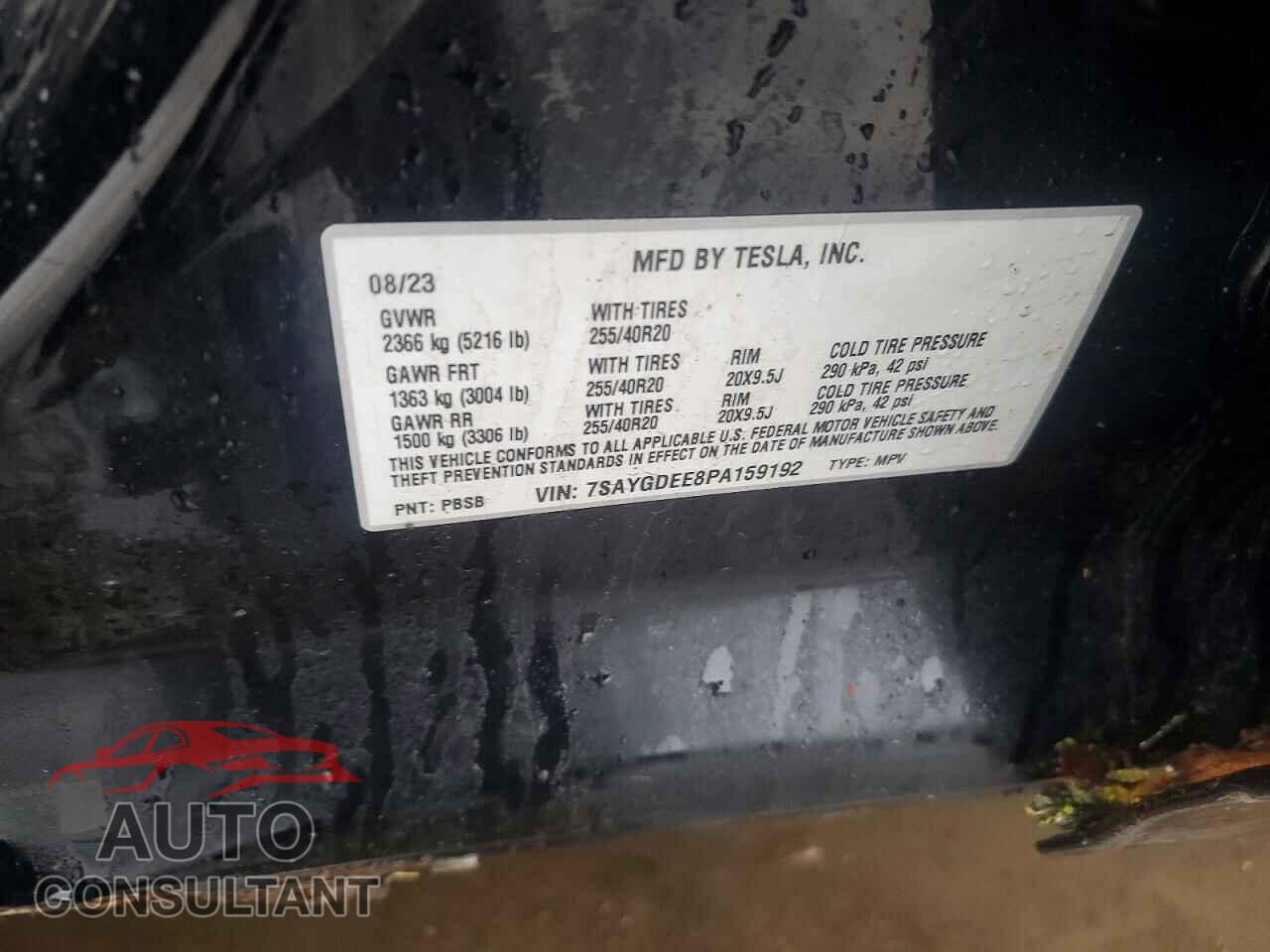 TESLA MODEL Y 2023 - 7SAYGDEE8PA159192