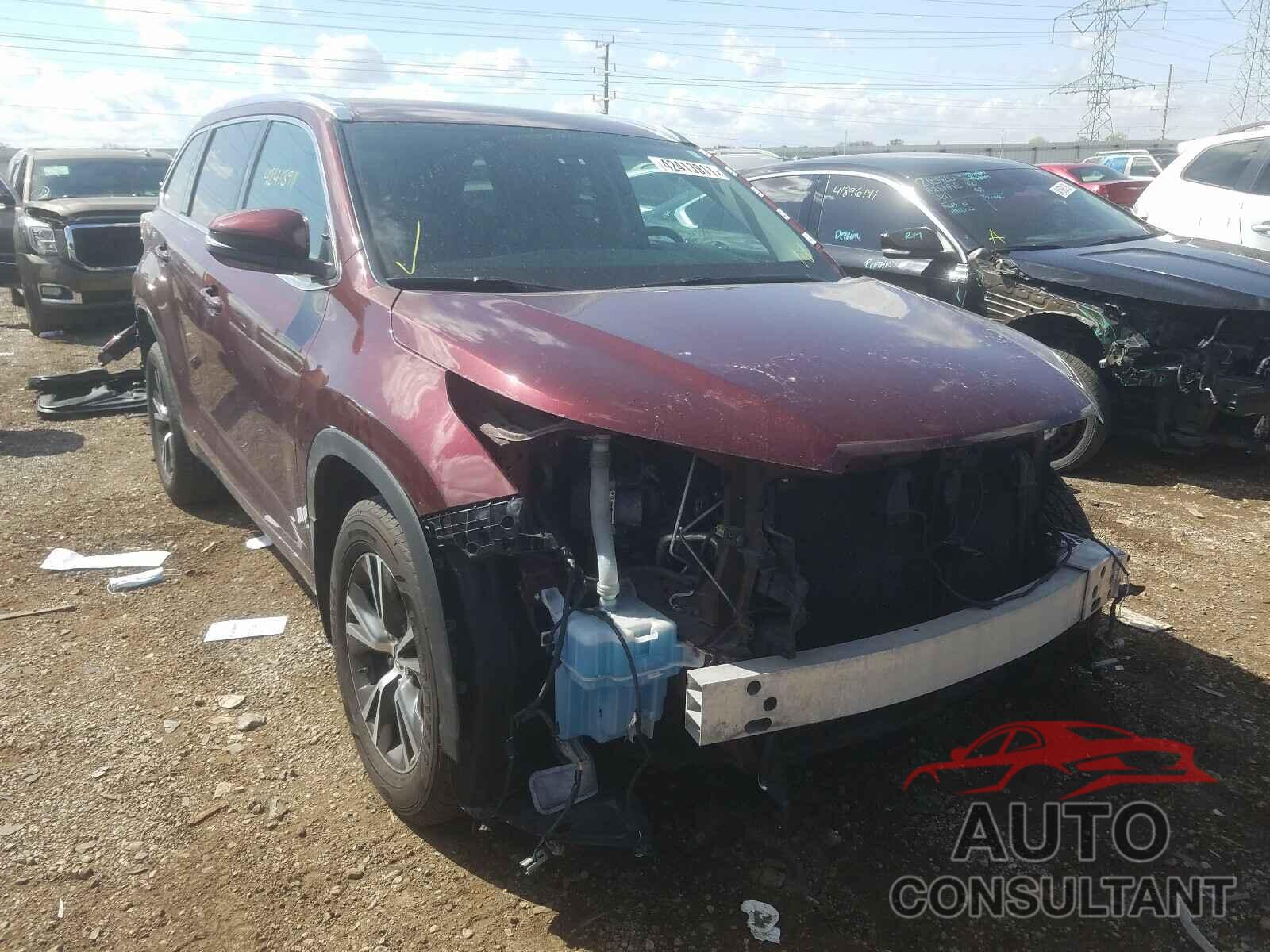 TOYOTA HIGHLANDER 2016 - 5TDJKRFH7GS273136