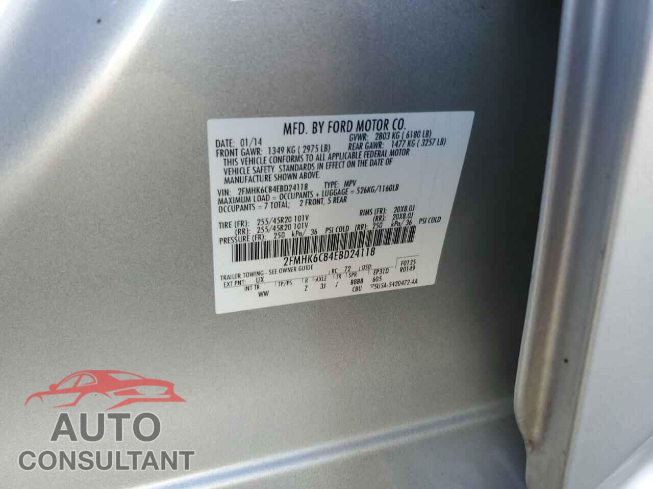 FORD FLEX 2014 - 2FMHK6C84EBD24118