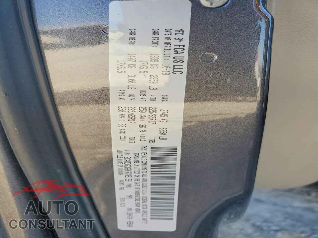 DODGE CARAVAN 2019 - 2C4RDGCG6KR785159