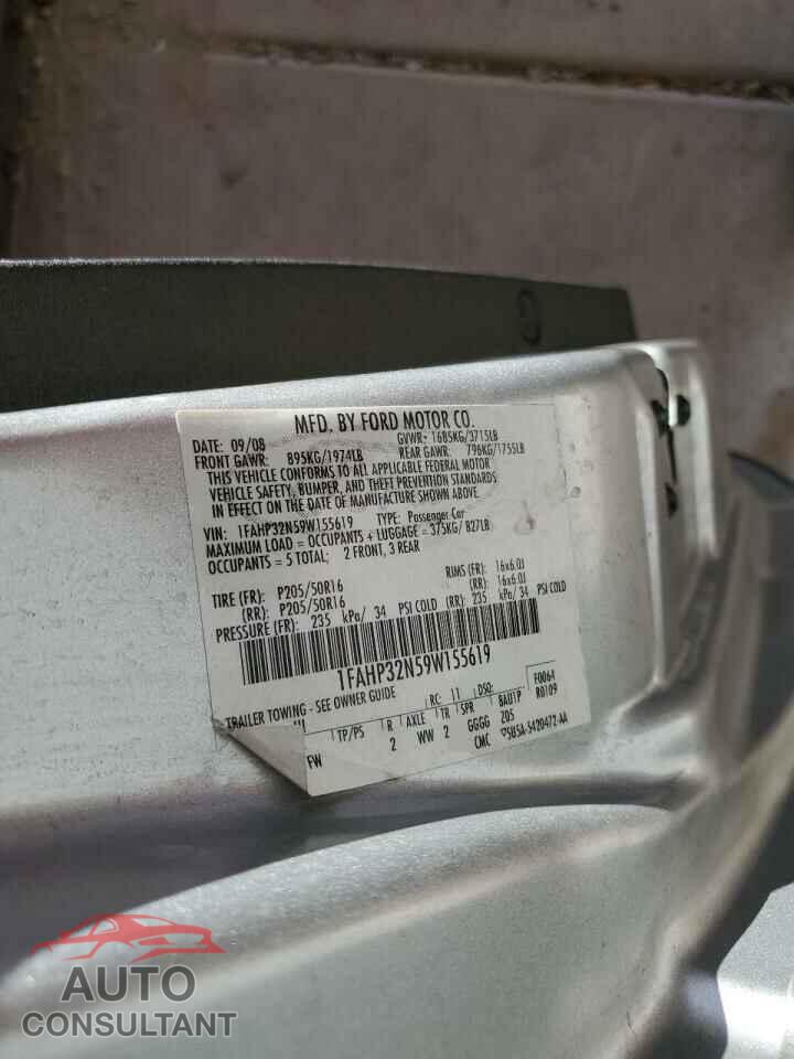 FORD FOCUS 2009 - 1FAHP32N59W155619