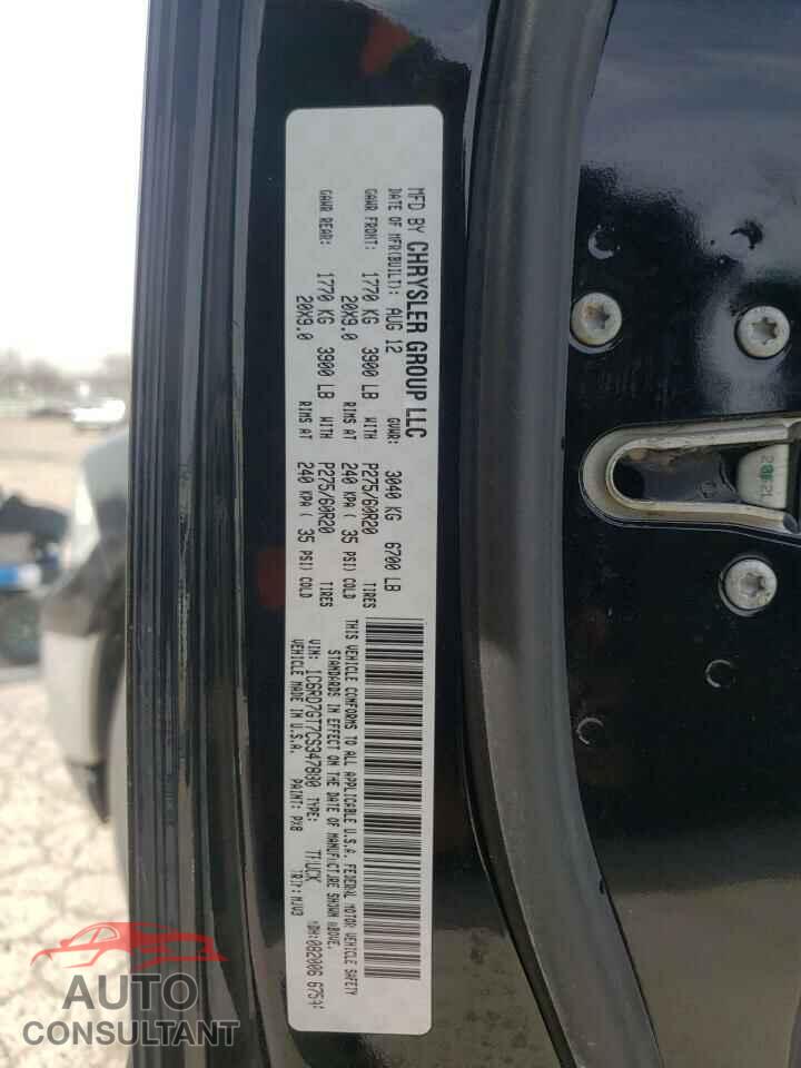 DODGE RAM 1500 2012 - 1C6RD7GT7CS347880