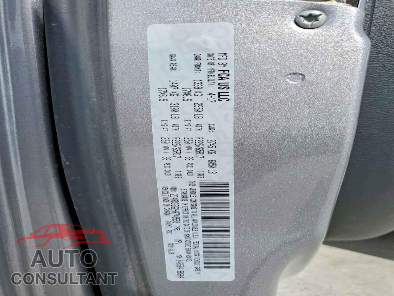 DODGE CARAVAN 2017 - 2C4RDGEG2HR740550