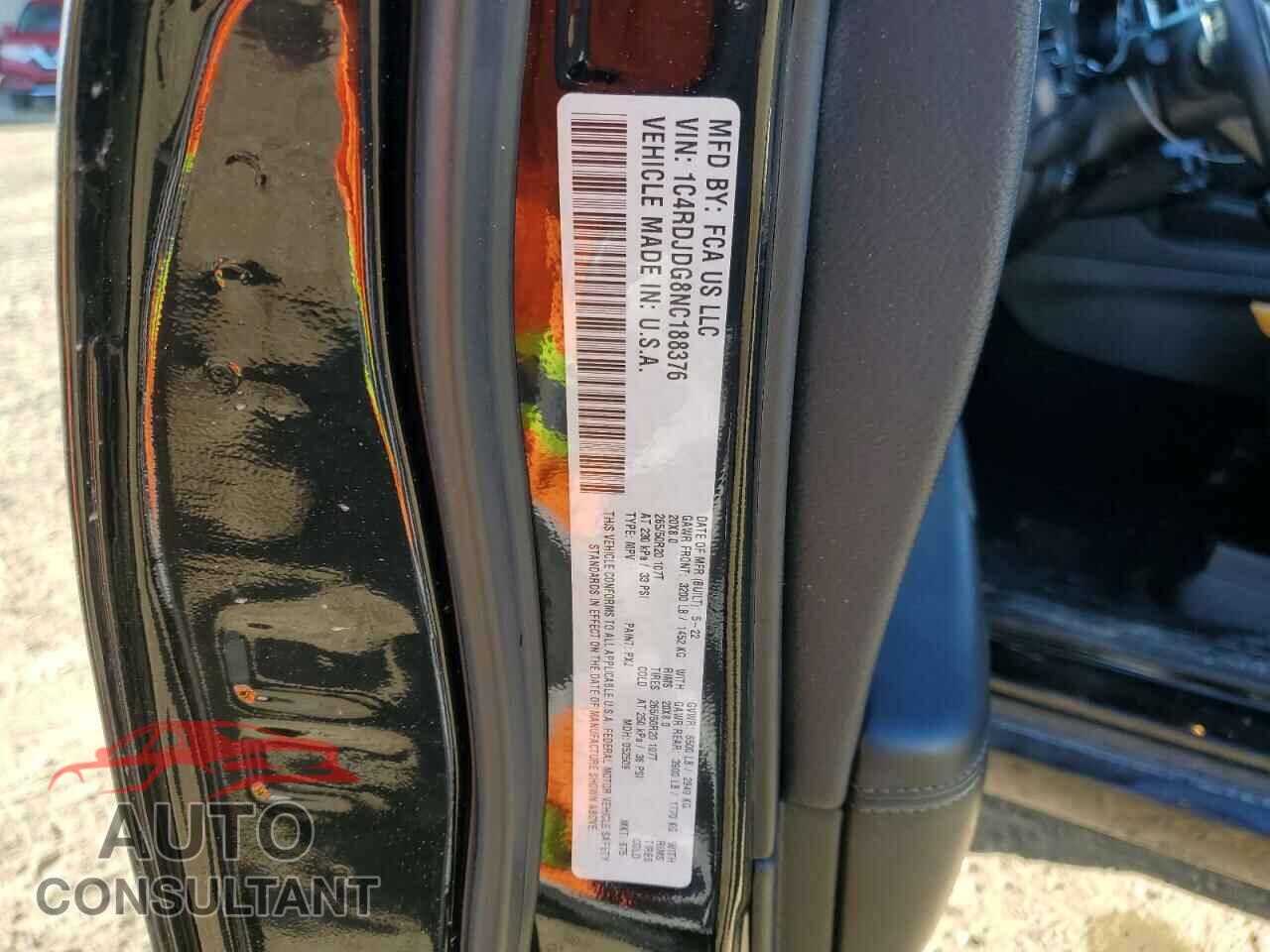 DODGE DURANGO 2022 - 1C4RDJDG8NC188376