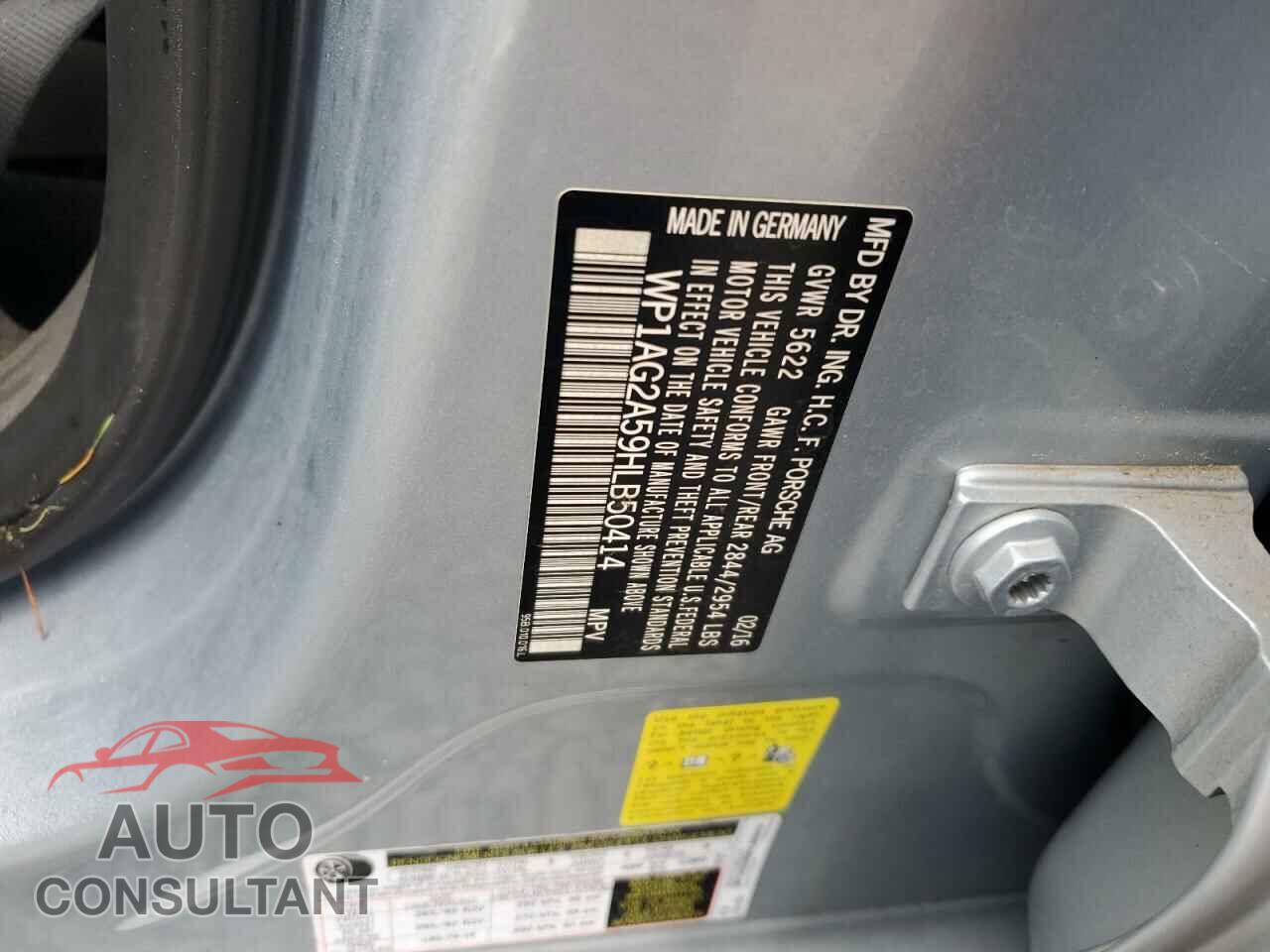 PORSCHE MACAN 2017 - WP1AG2A59HLB50414
