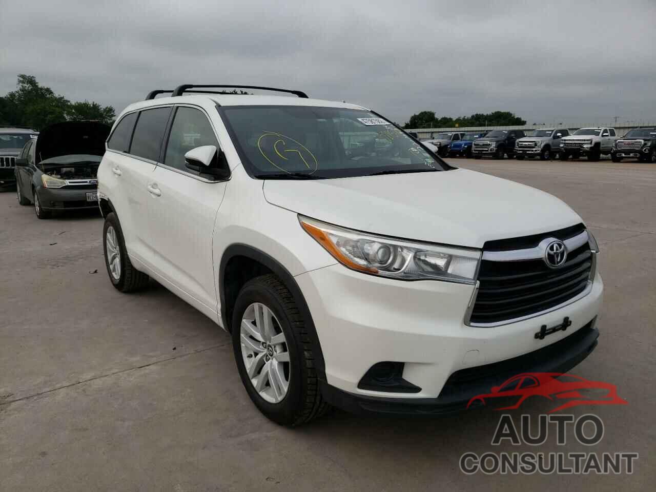 TOYOTA HIGHLANDER 2016 - 5TDZARFH5GS021570