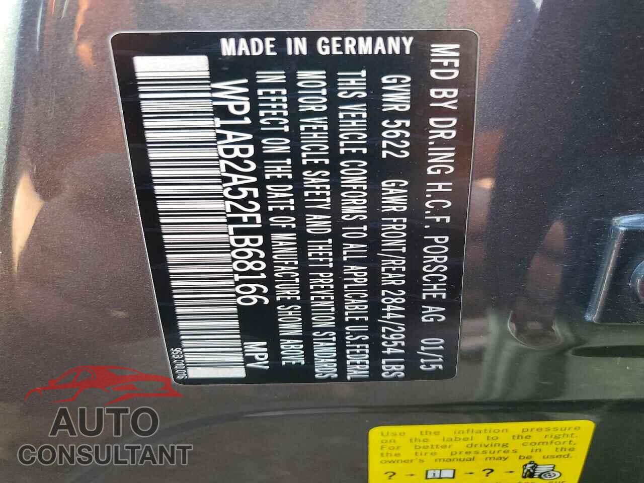 PORSCHE MACAN 2015 - WP1AB2A52FLB68166