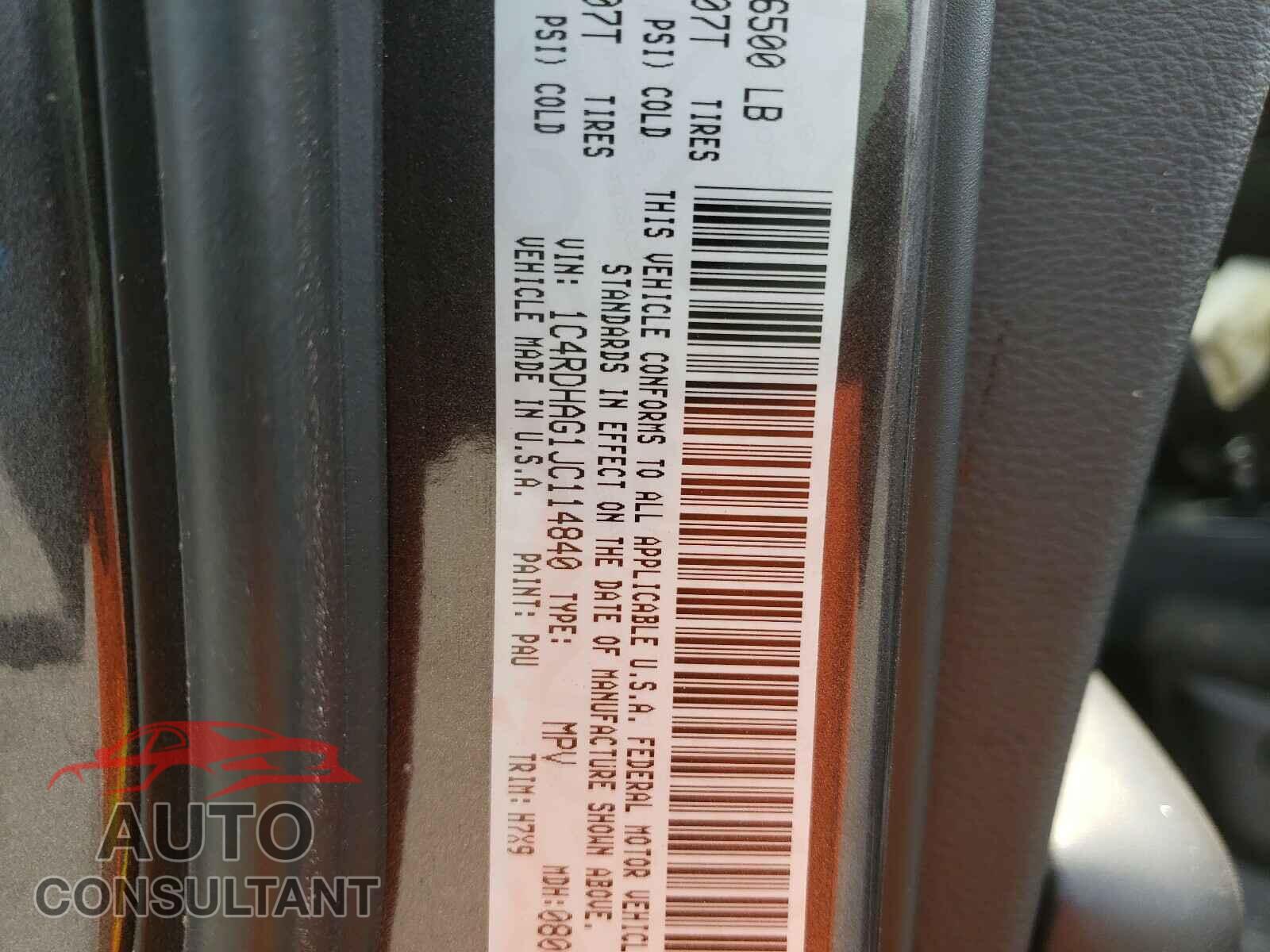 DODGE DURANGO 2018 - 1C4RDHAG1JC114840