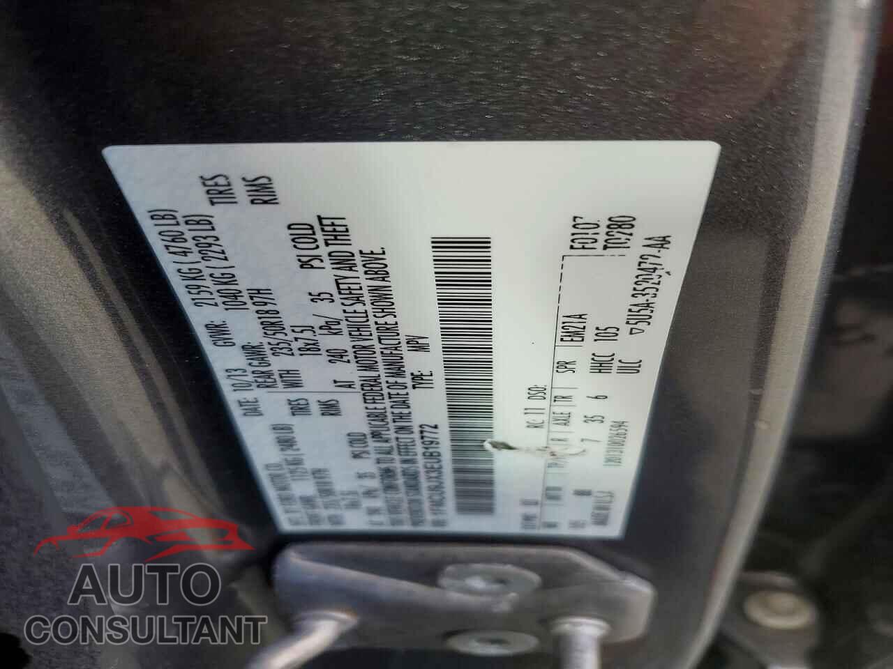 FORD ESCAPE 2014 - 1FMCU9JX3EUB19772