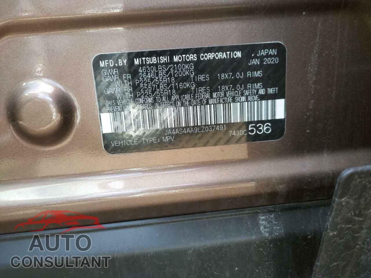 MITSUBISHI ECLIPSE 2020 - JA4AS4AA9LZ037491