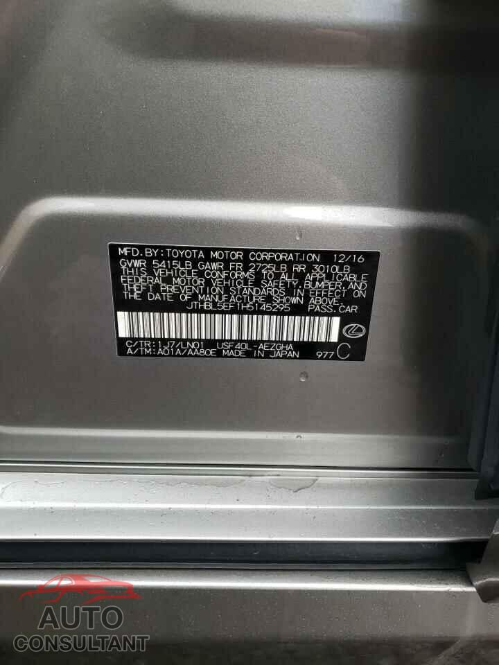 LEXUS LS460 2017 - JTHBL5EF1H5145295