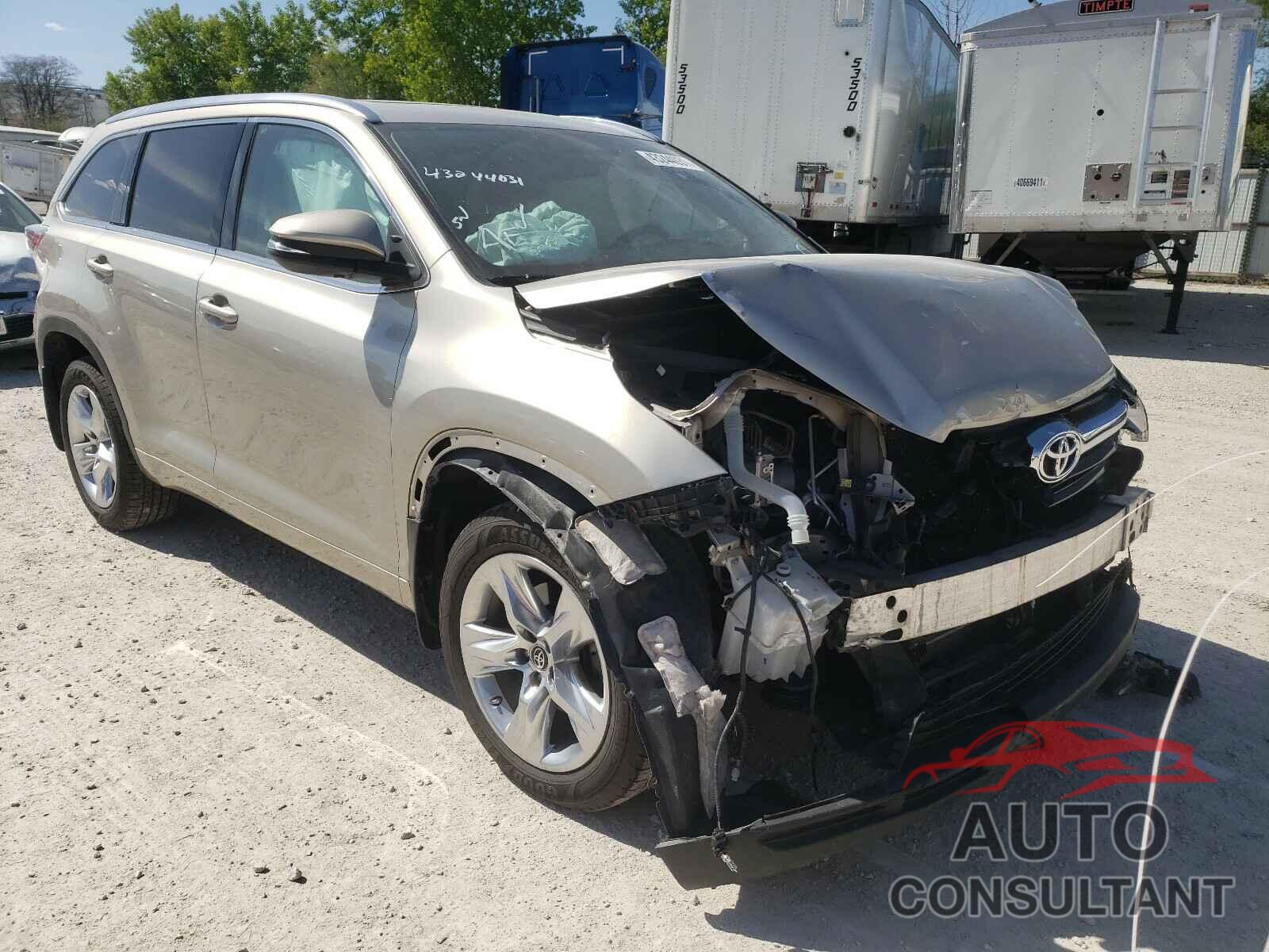 TOYOTA HIGHLANDER 2016 - 5TDDKRFH7GS307301