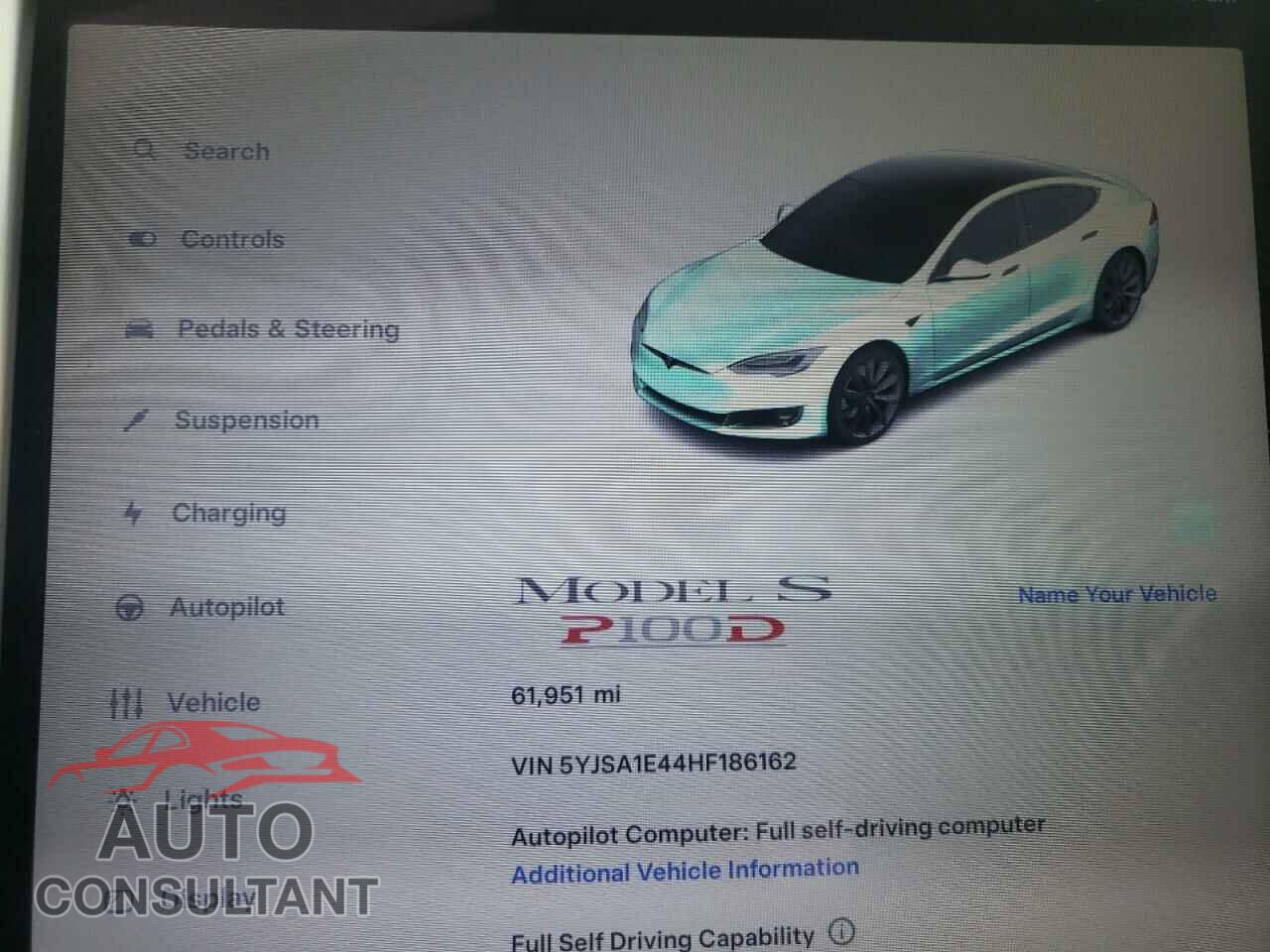 TESLA MODEL S 2017 - 5YJSA1E44HF186162