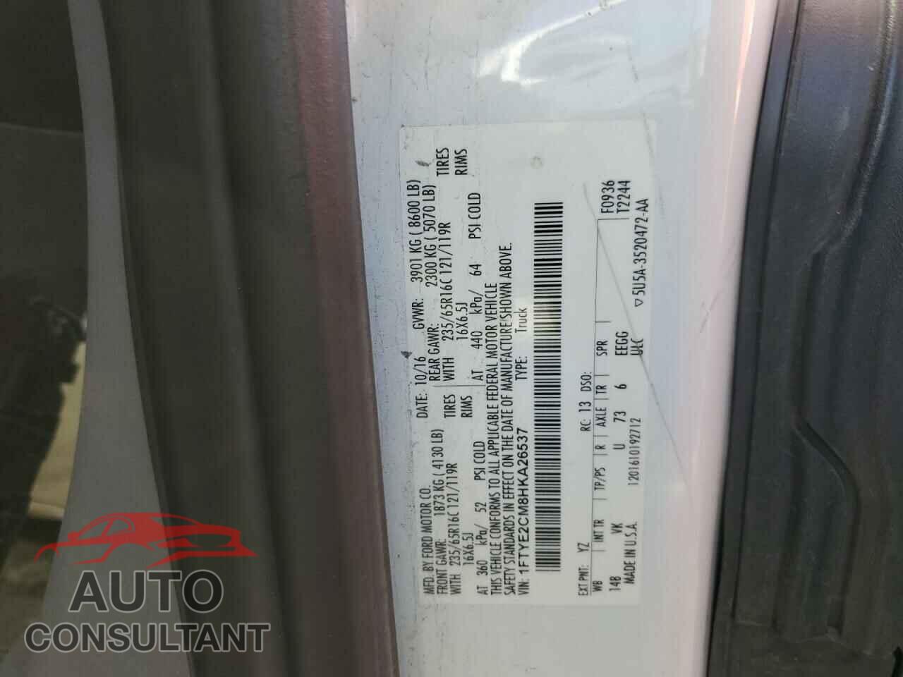 FORD TRANSIT 2017 - 1FTYE2CM8HKA26537
